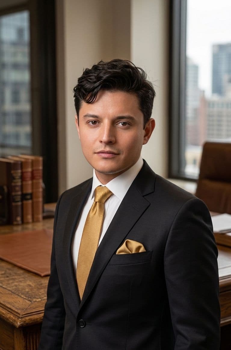 Two professional lawyers in a modern office